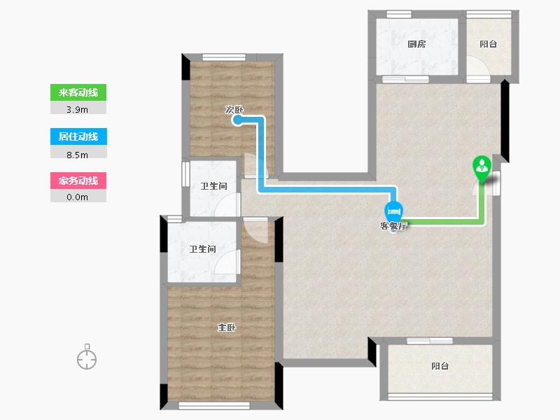 贵州省-贵阳市-龙湖·景粼天著-113.00-户型库-动静线