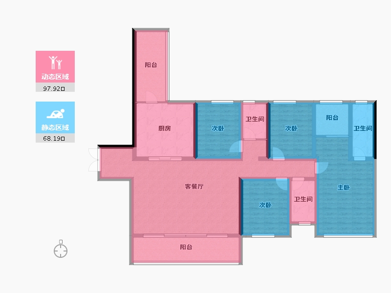 四川省-成都市-朗基和今缘-148.37-户型库-动静分区