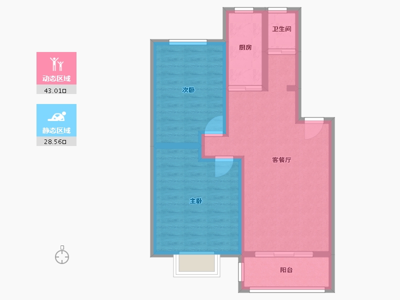 安徽省-合肥市-缤纷南国绮霞居-85.00-户型库-动静分区