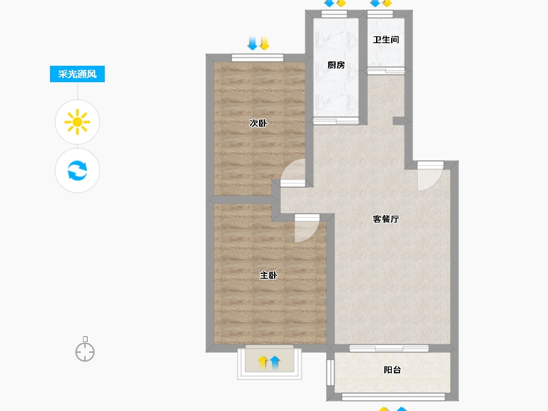 安徽省-合肥市-缤纷南国绮霞居-85.00-户型库-采光通风