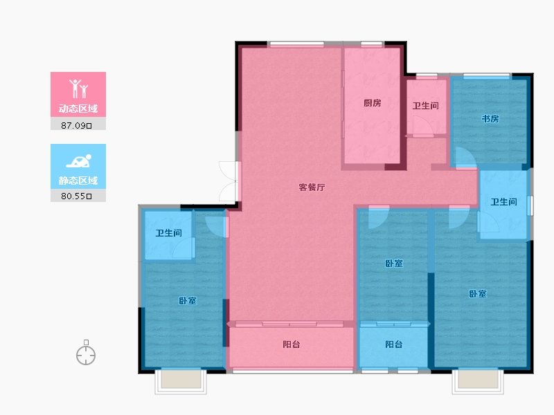 山东省-潍坊市-春光里-152.00-户型库-动静分区