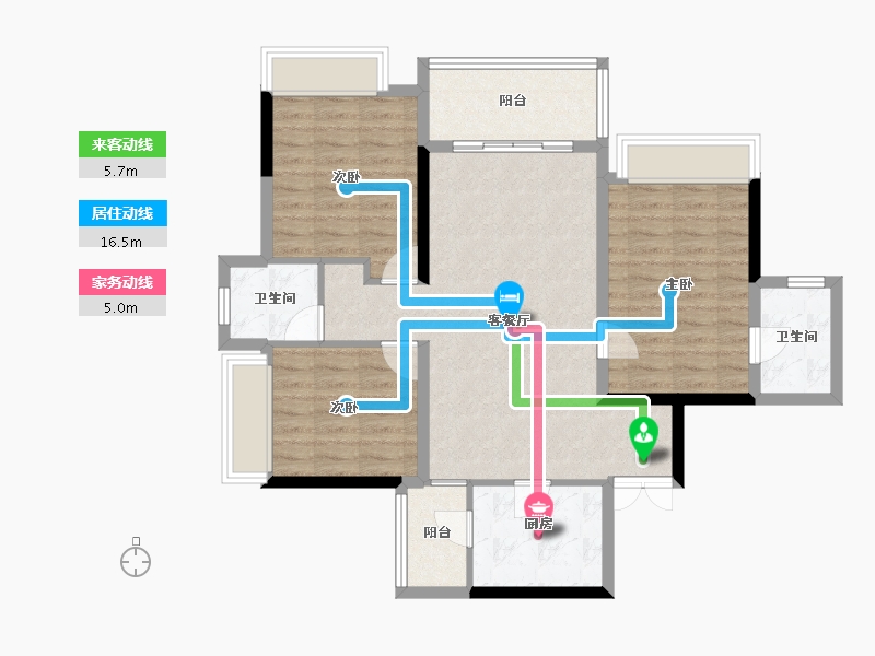 四川省-成都市-二江寺TOD两江映月-89.60-户型库-动静线