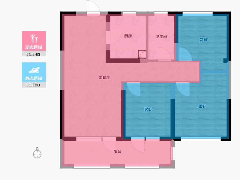 山东省-青岛市-青岛印象品-72.51-户型库-动静分区