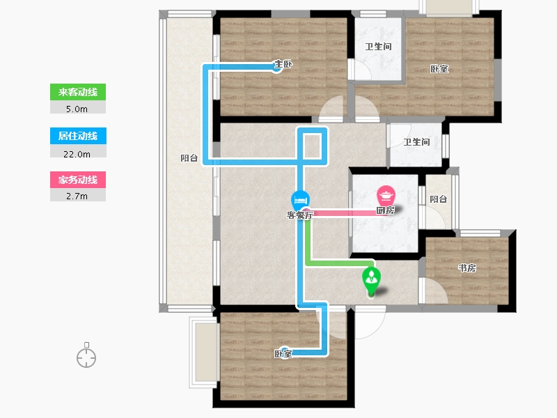 云南省-昆明市-安宁吾悦广场-119.19-户型库-动静线