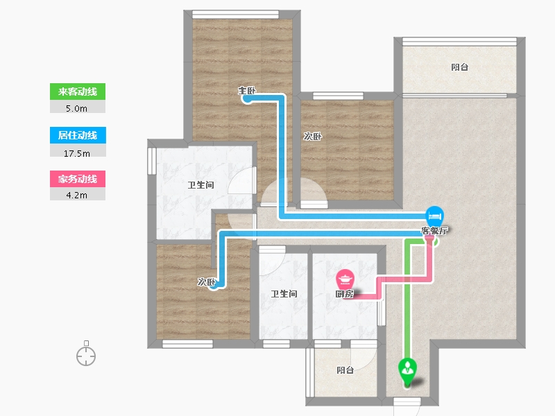 四川省-成都市-朗基和今缘-86.34-户型库-动静线