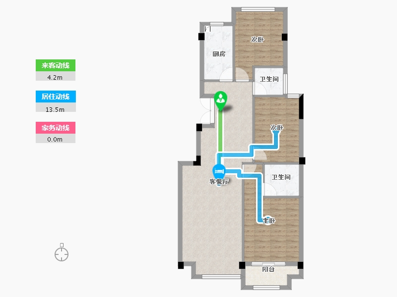 浙江省-金华市-龙祈新居-92.80-户型库-动静线