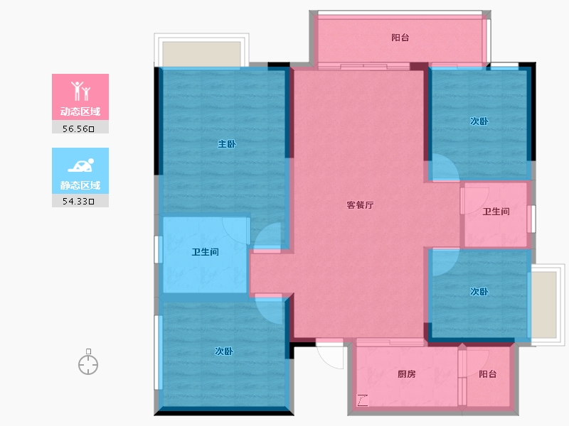 四川省-成都市-润扬观澜鹭岛-99.11-户型库-动静分区