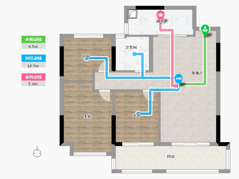 福建省-福州市-凯景·又一城-80.00-户型库-动静线