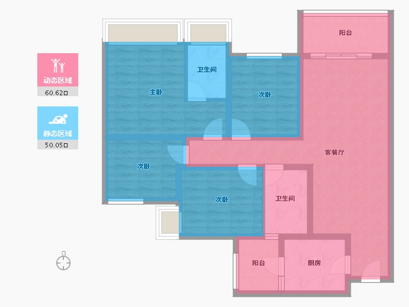 四川省-成都市-朗基和今缘-97.43-户型库-动静分区