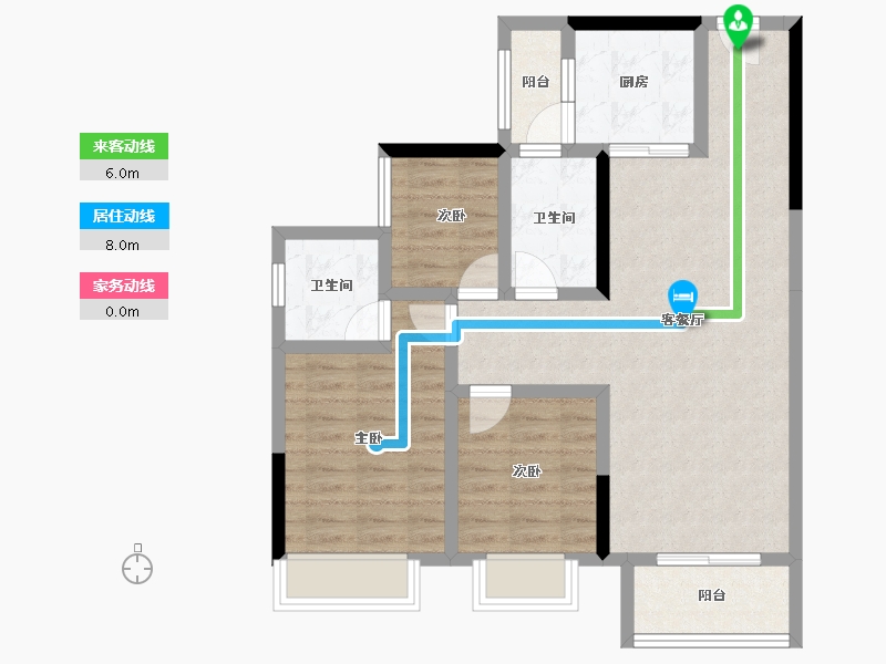 四川省-成都市-云上旅游度假区-78.64-户型库-动静线