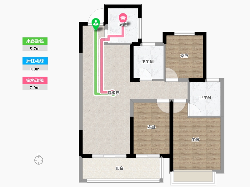 云南省-昆明市-安宁吾悦广场-91.20-户型库-动静线