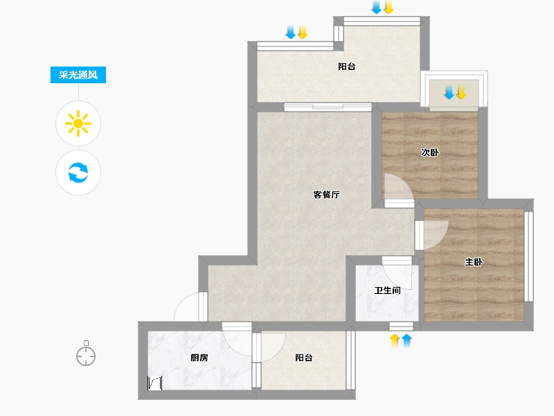 四川省-成都市-环天时代中心-52.19-户型库-采光通风