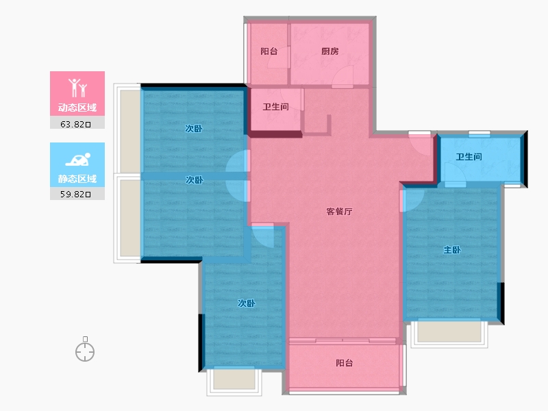 四川省-成都市-二江寺TOD两江映月-110.51-户型库-动静分区