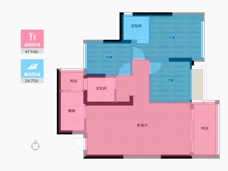 四川省-成都市-环天时代中心-68.51-户型库-动静分区