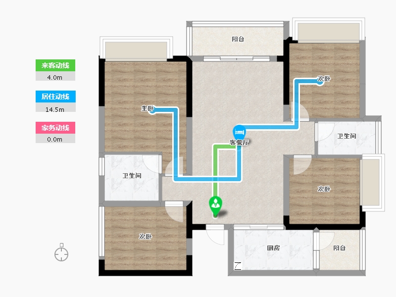 四川省-成都市-润扬观澜鹭岛-99.72-户型库-动静线