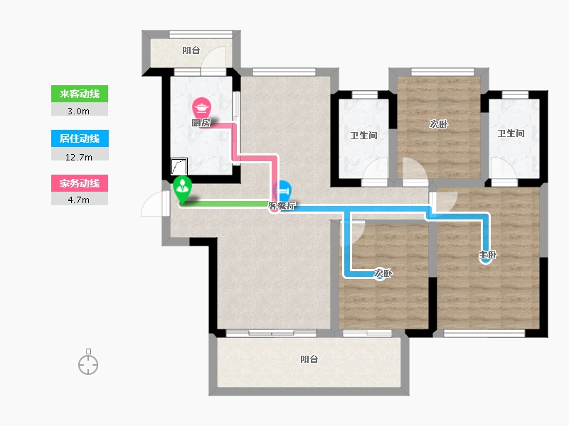 四川省-成都市-融创九天城-87.46-户型库-动静线