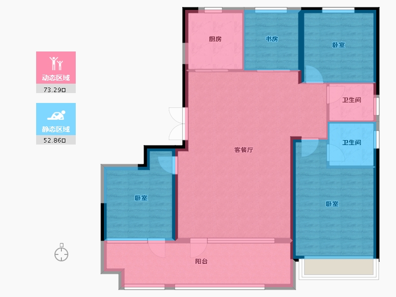 山东省-潍坊市-春光里-114.41-户型库-动静分区