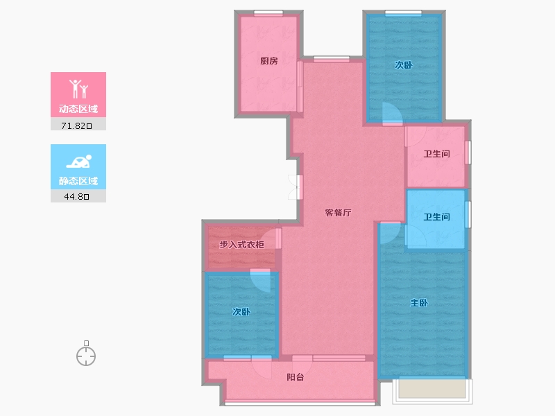 山东省-青岛市-海悦湾-104.00-户型库-动静分区