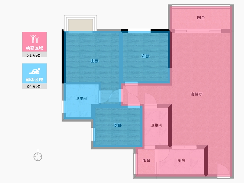 四川省-南充市-嘉洲华郡-82.24-户型库-动静分区