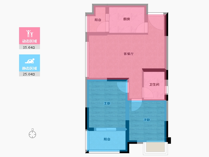 重庆-重庆市-金科南山-53.24-户型库-动静分区