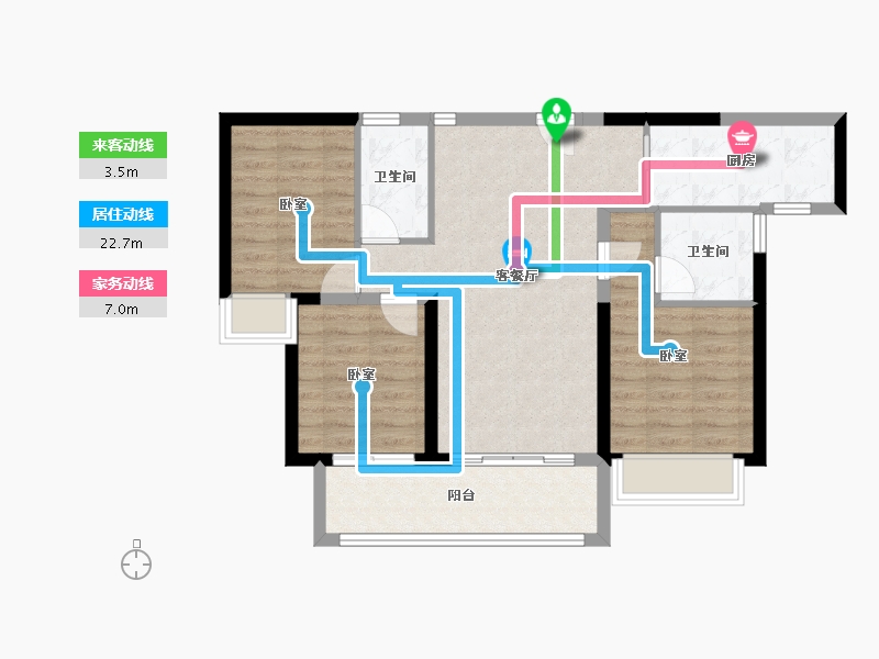 广东省-惠州市-碧桂园臻山府-80.86-户型库-动静线