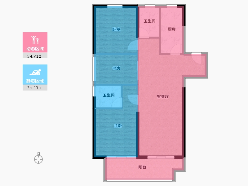 浙江省-宁波市-中昂·祥云府-85.00-户型库-动静分区