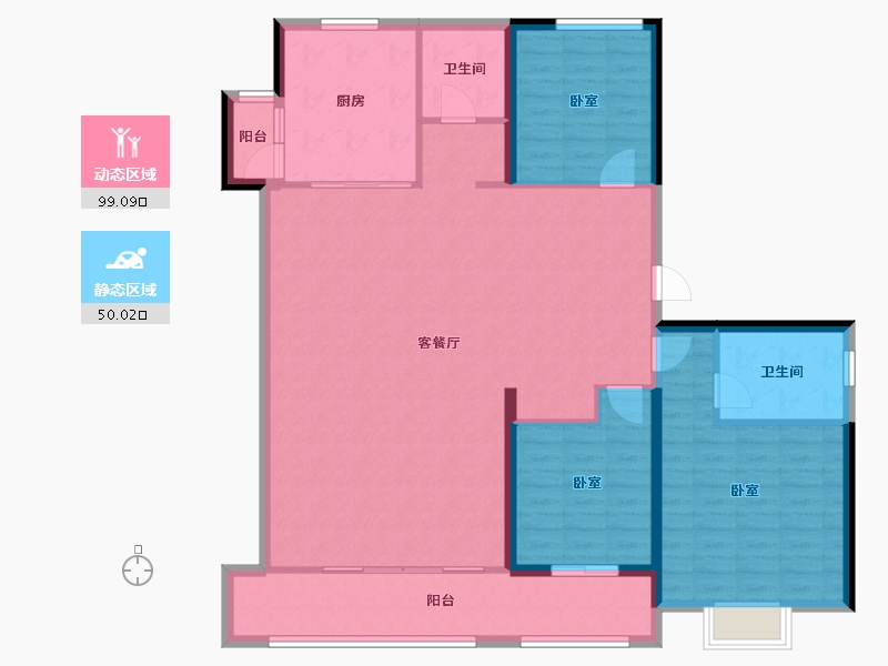 山东省-青岛市-和达上城-136.80-户型库-动静分区