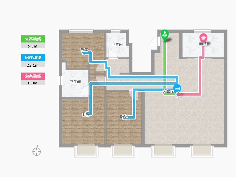 山东省-青岛市-天泰桃花源-110.13-户型库-动静线