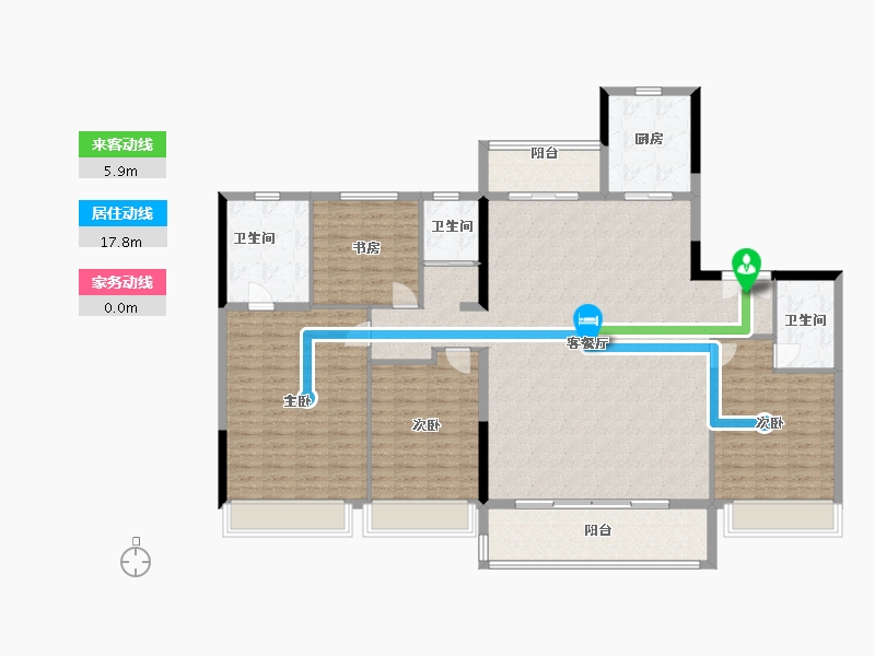 安徽省-阜阳市-碧桂园-164.00-户型库-动静线