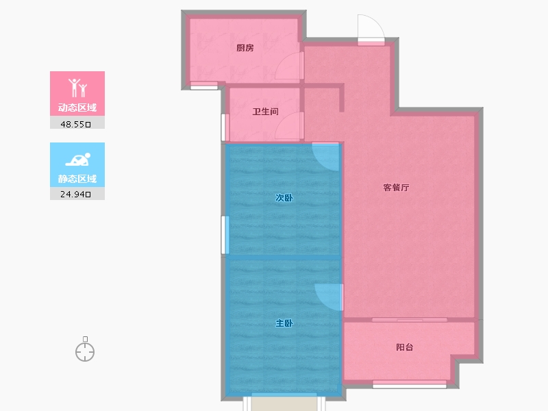 陕西省-西安市-金辉悦府-63.11-户型库-动静分区