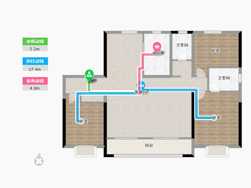 山东省-青岛市-和达上城-134.40-户型库-动静线