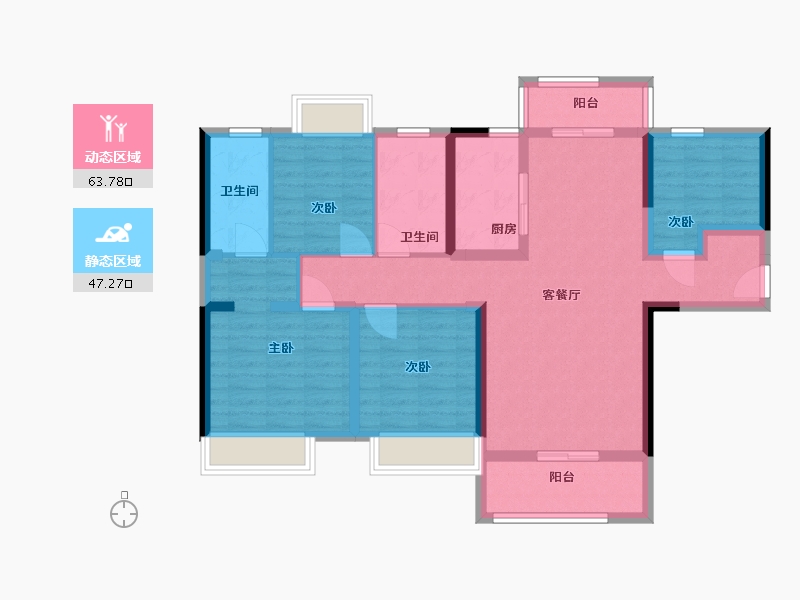 湖南省-郴州市-长房 金宸府-98.00-户型库-动静分区