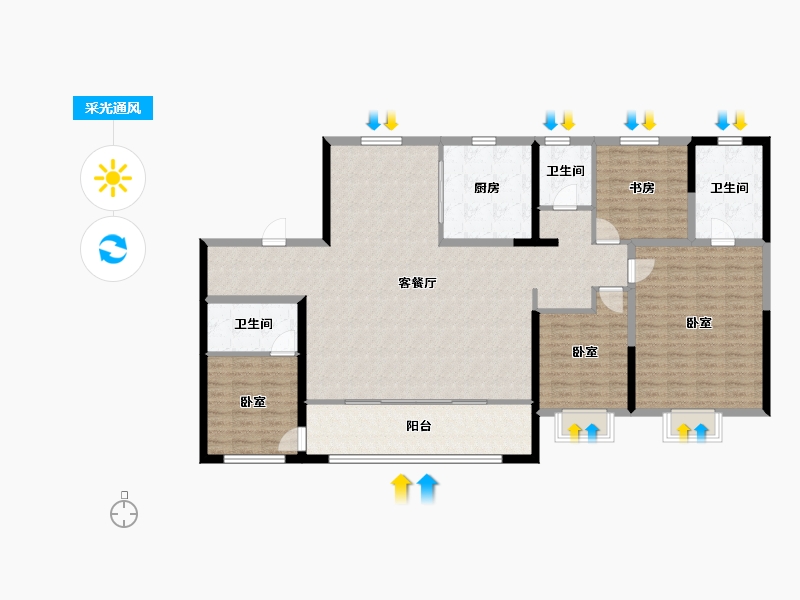 山东省-青岛市-和达上城-156.00-户型库-采光通风