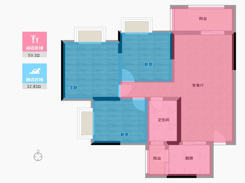 四川省-成都市-大邑县金融中心-78.35-户型库-动静分区