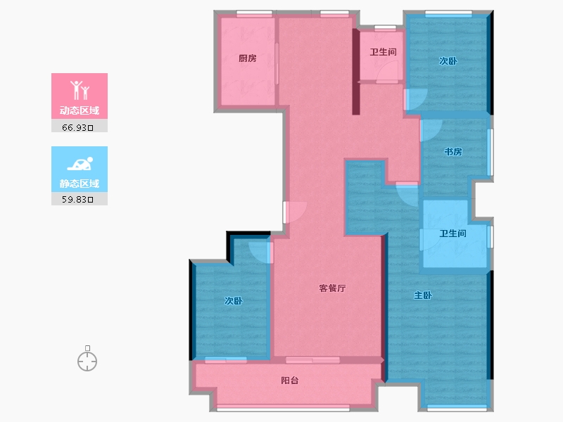 浙江省-绍兴市-元垄城-112.74-户型库-动静分区