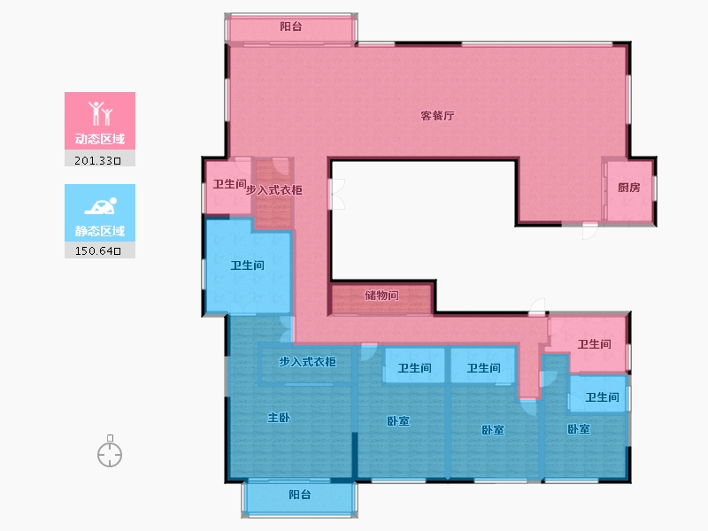 上海-上海市-九庐-322.46-户型库-动静分区