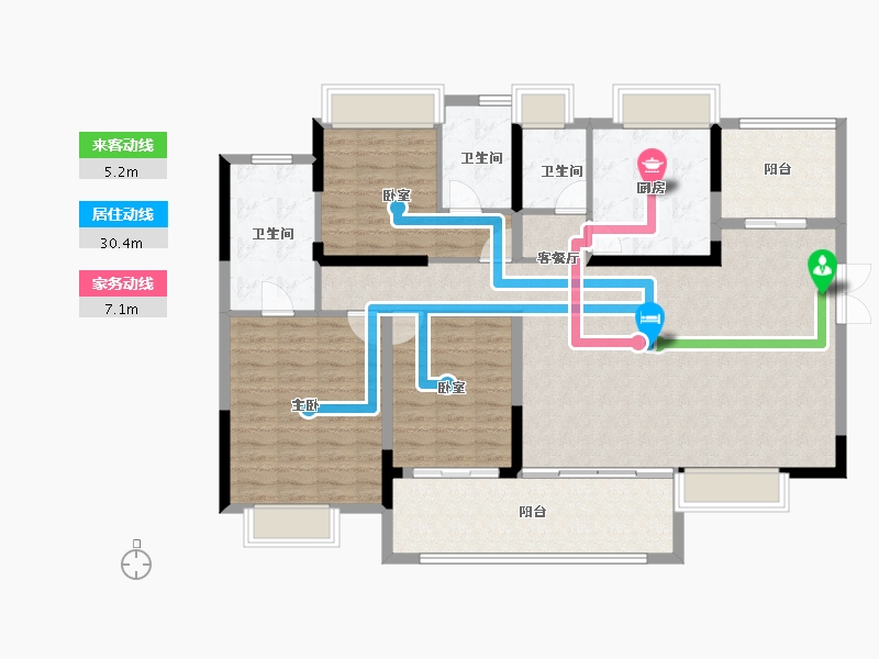 广东省-惠州市-嘉旺城-135.25-户型库-动静线