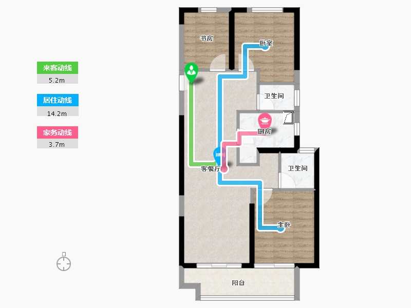 浙江省-宁波市-中昂·祥云府-77.01-户型库-动静线