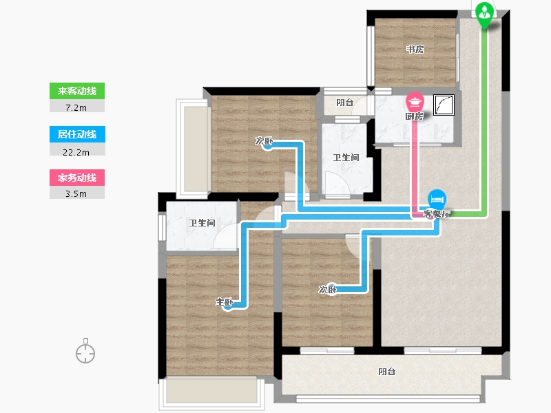 四川省-德阳市-雍湖大院-98.00-户型库-动静线