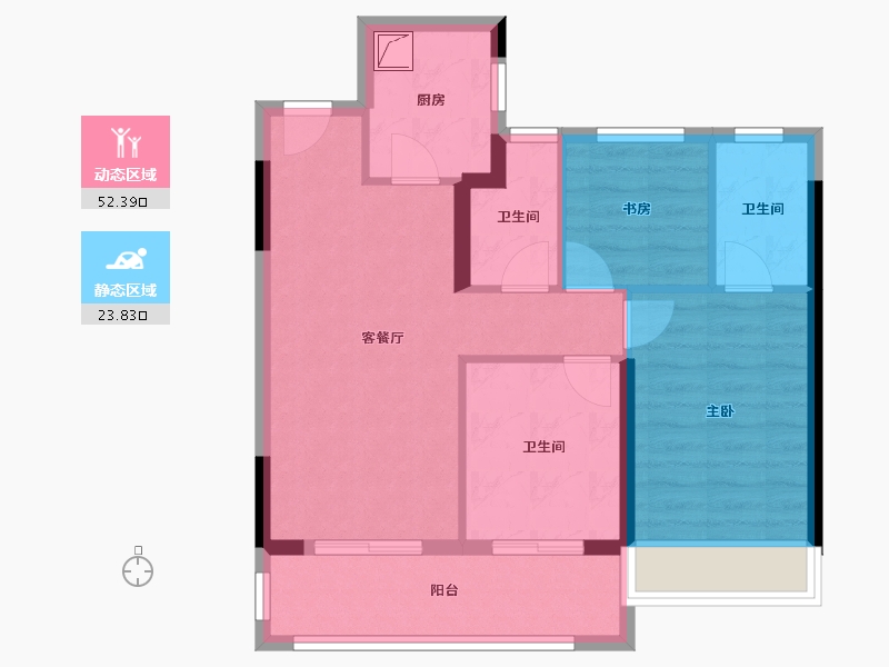 贵州省-贵阳市-建发央著-67.26-户型库-动静分区