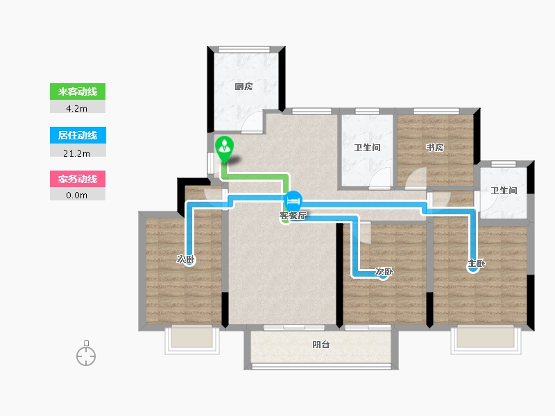 浙江省-绍兴市-枫香雅苑-100.00-户型库-动静线