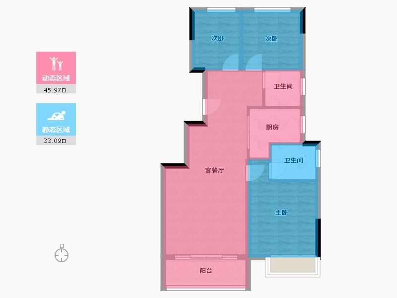 浙江省-绍兴市-枫香雅苑-71.20-户型库-动静分区