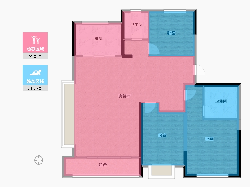 山东省-青岛市-和达上城-114.40-户型库-动静分区