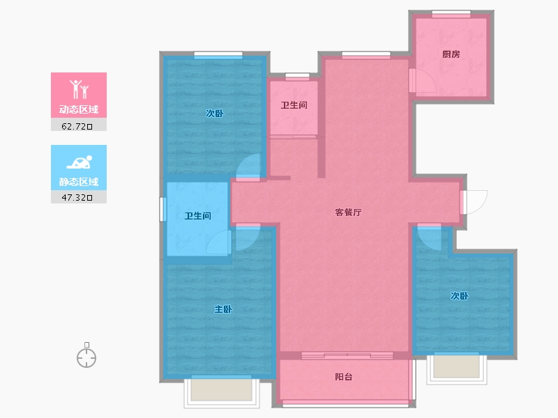 河北省-衡水市-金桥-98.00-户型库-动静分区