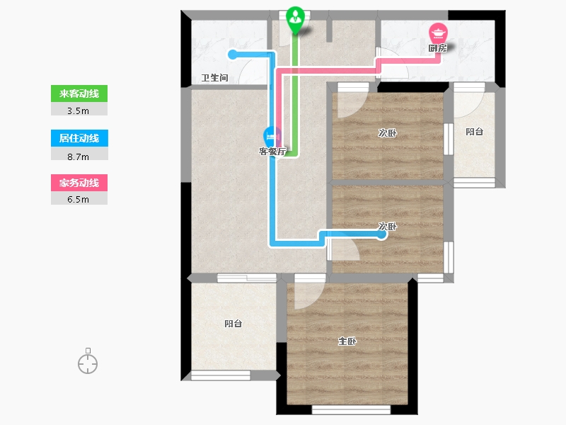 重庆-重庆市-武隆碧桂园江山赋-58.01-户型库-动静线