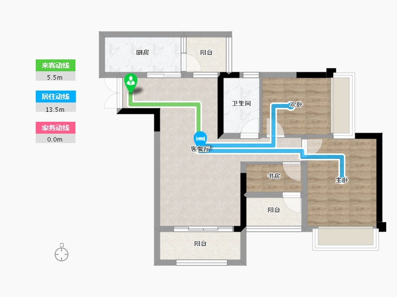 重庆-重庆市-北新御龙湾-69.99-户型库-动静线