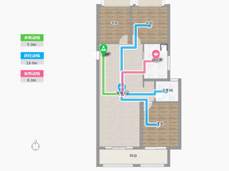 江苏省-宿迁市-熙悦上宸-90.00-户型库-动静线