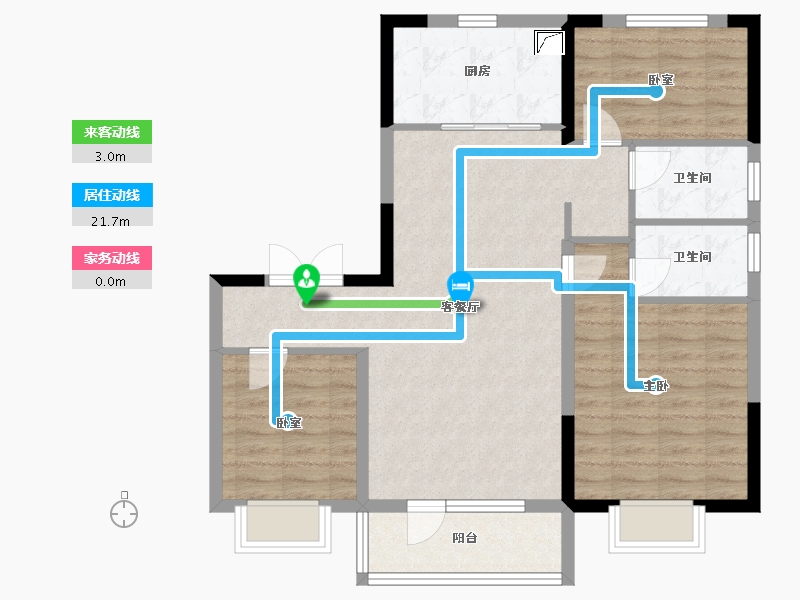 黑龙江省-哈尔滨市-碧桂园·欧洲城拉菲小镇-86.49-户型库-动静线