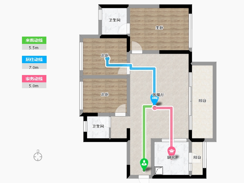 四川省-成都市-融创九天城-90.76-户型库-动静线