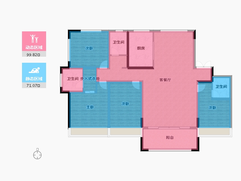 山东省-青岛市-卡地亚世家-154.39-户型库-动静分区